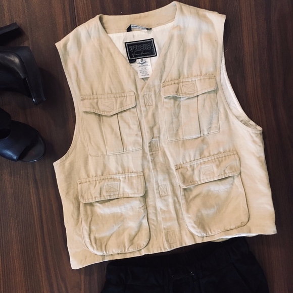 RARE Vintage Versace Utility Safari Vest - Picture 2 of 7
